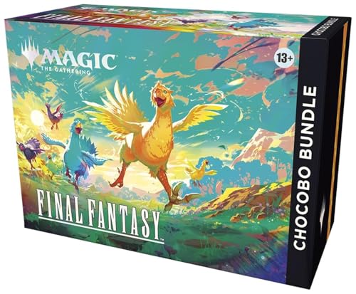 Magic: The Gathering - Final Fantasy Chocobo Bundle (1 Chocobo Booster, 10 Play Boosters, 1 Alt-Art Promo Card, 1 Scene Card, 32 Basic Lands, 1 Click Wheel, and More)