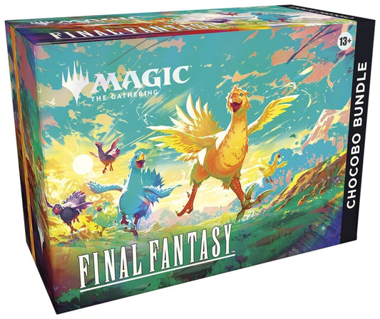 Magic: The Gathering - Final Fantasy Chocobo Bundle (1 Chocobo Booster, 10 Play Boosters, 1 Alt-Art Promo Card, 1 Scene Card, 32 Basic Lands, 1 Click Wheel, and More)